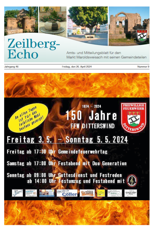 Titelseite Zeilberg Echo Nummer 9